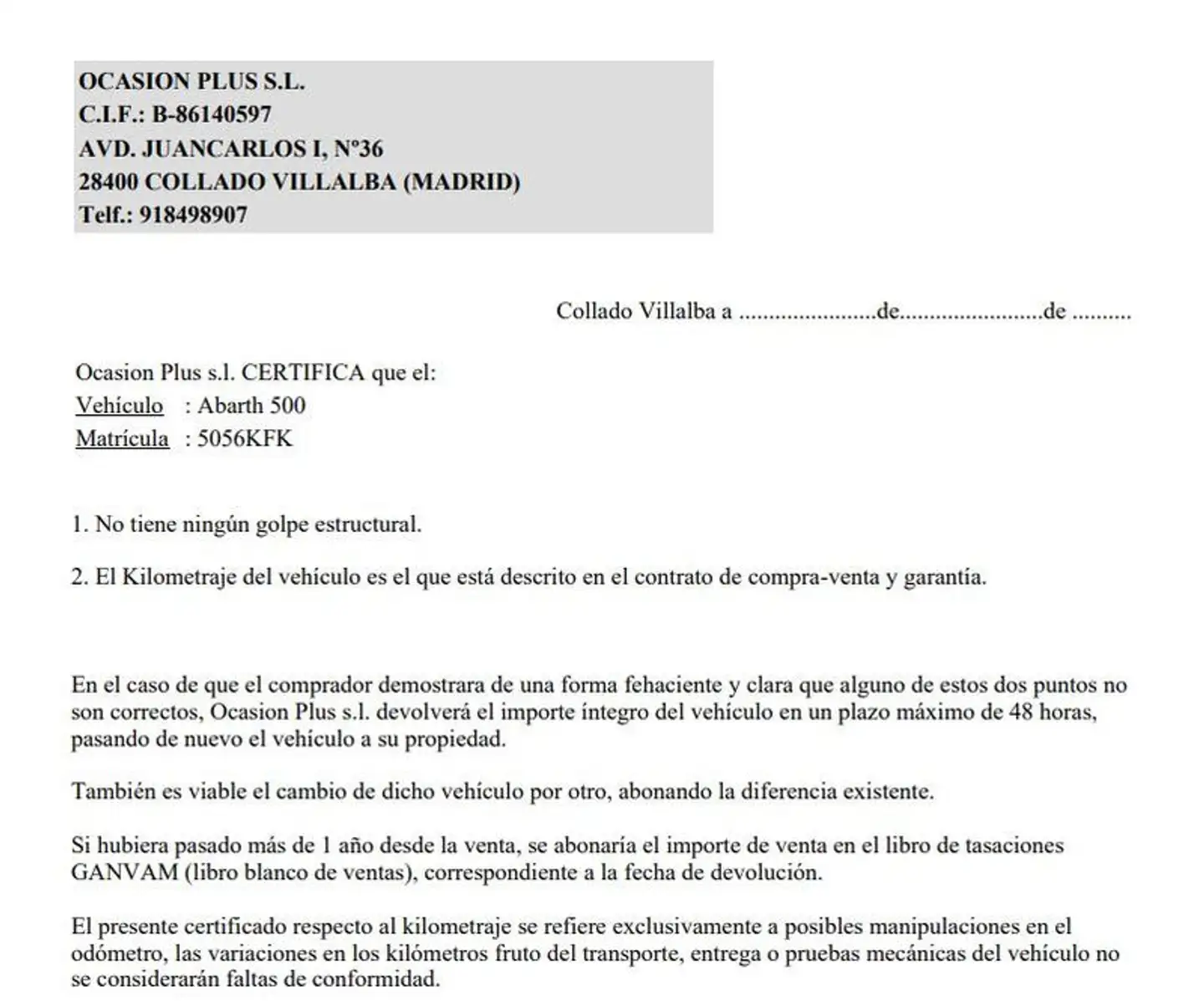 Certificado