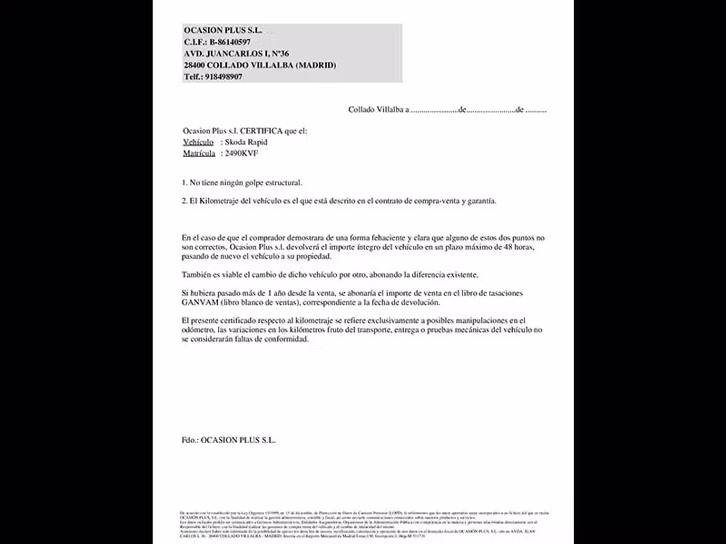 Certificado