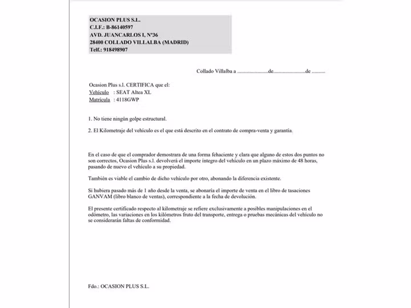 Certificado