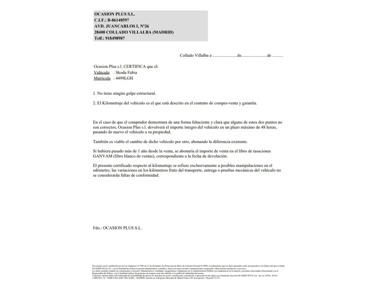 Certificado