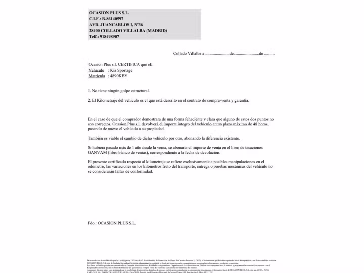 Certificado
