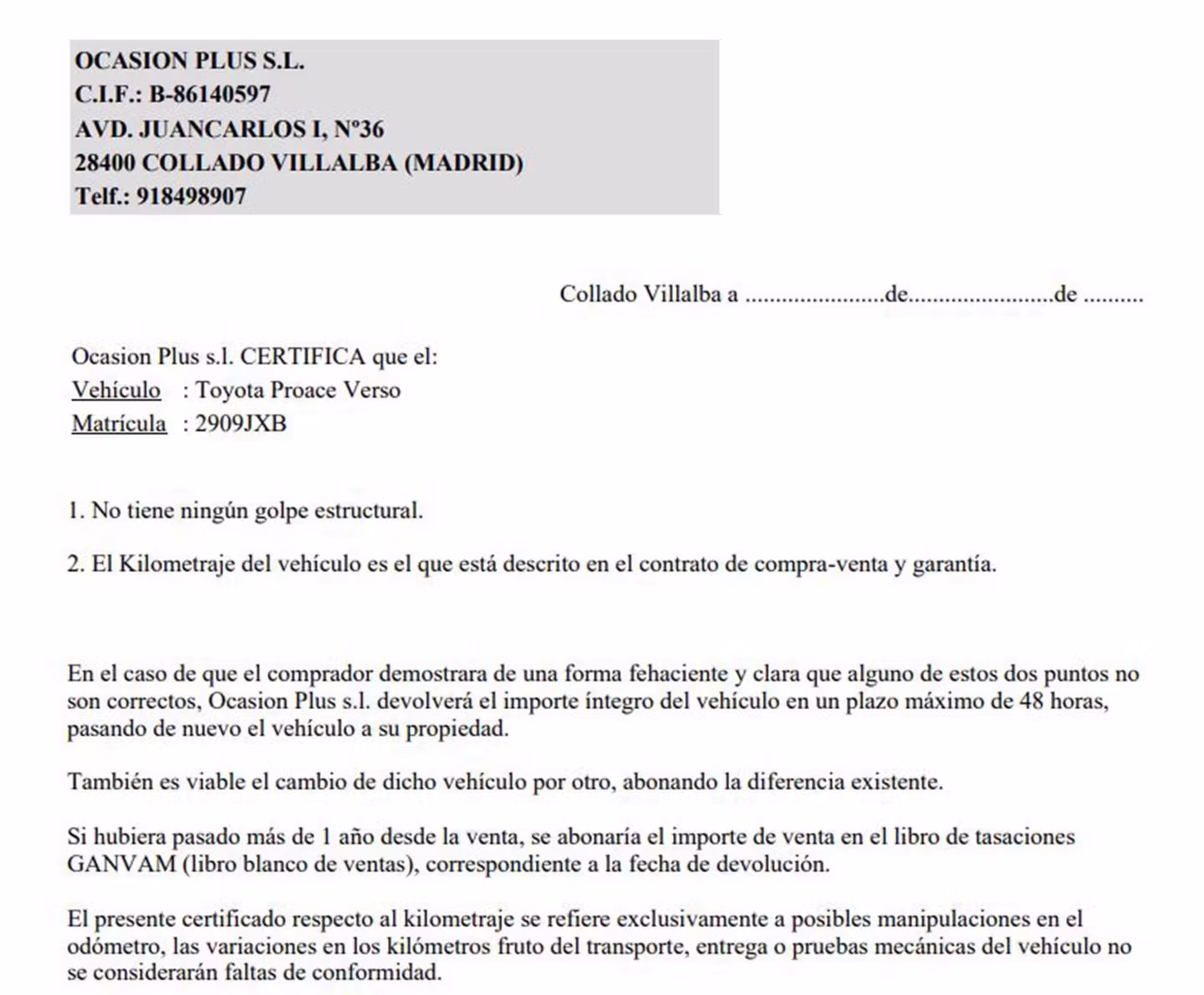 Certificado