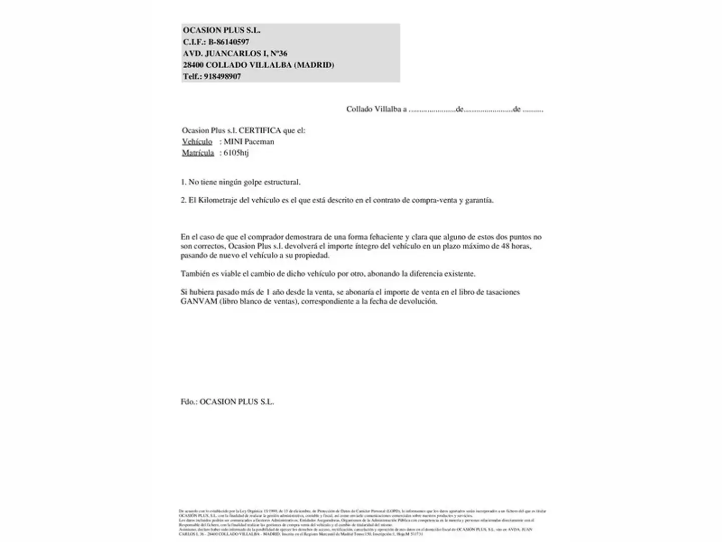Certificado