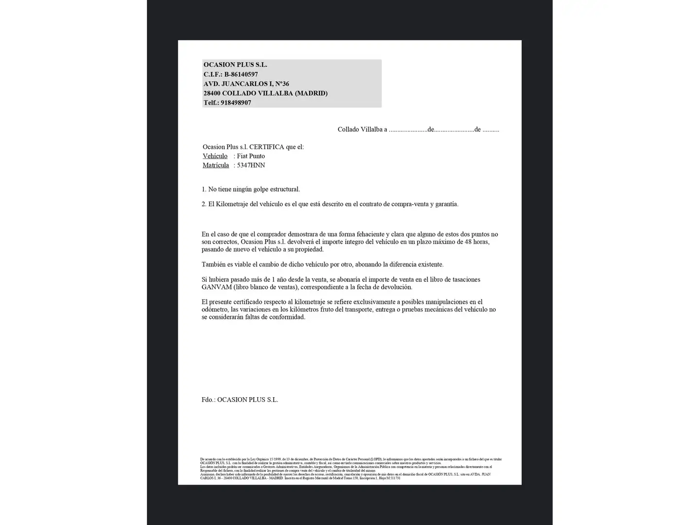 Certificado