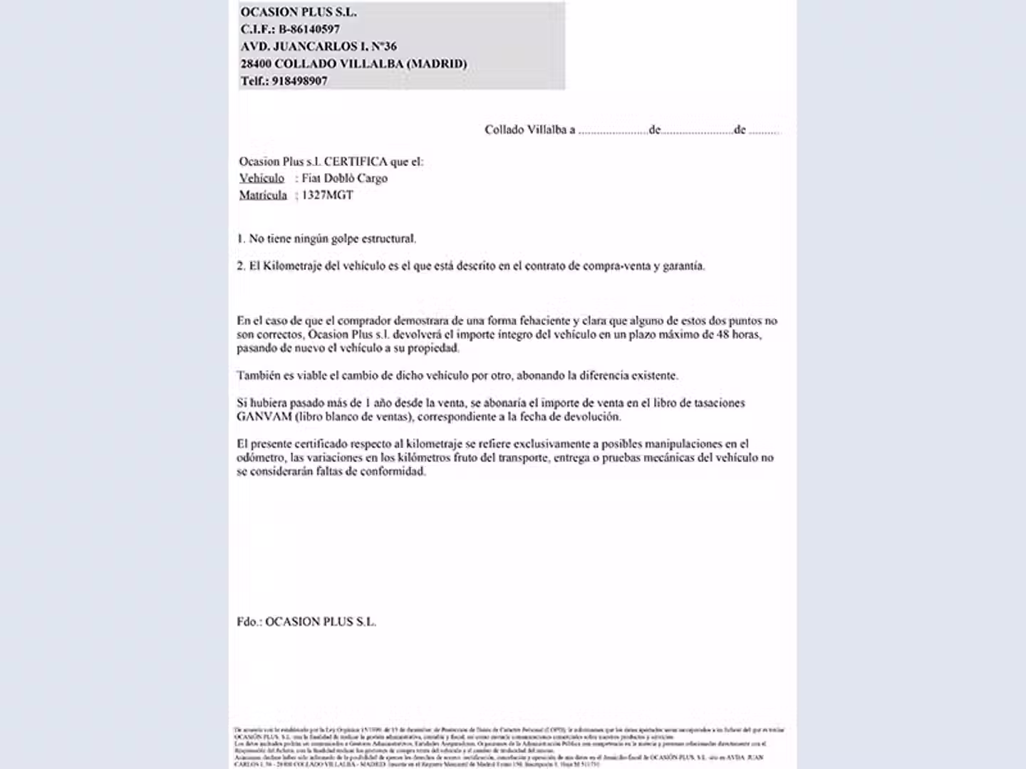 Certificado