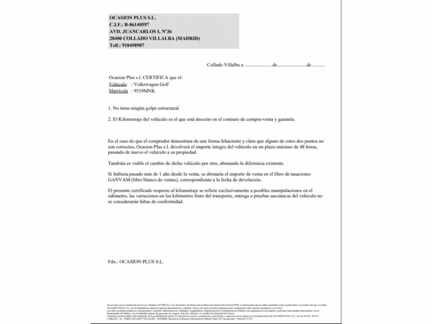 Certificado