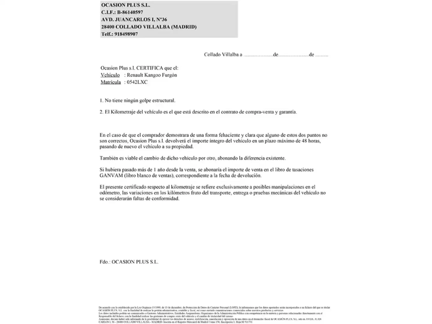 Certificado