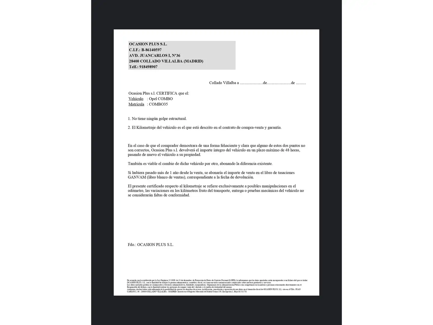 Certificado