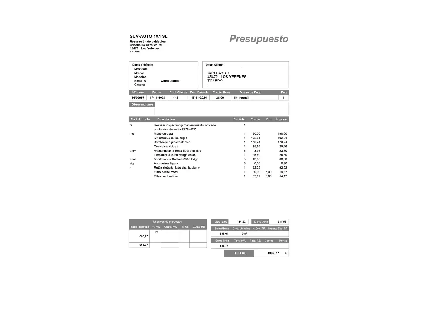 Mantenimiento