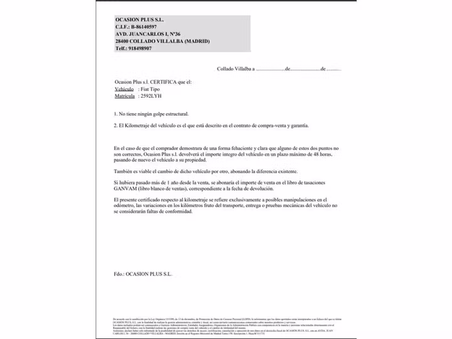 Certificado