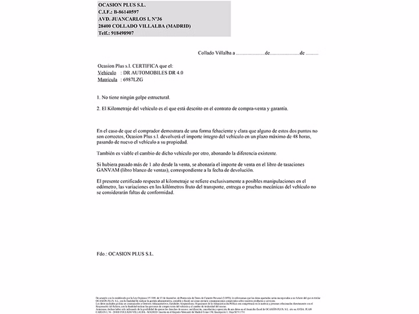 Certificado