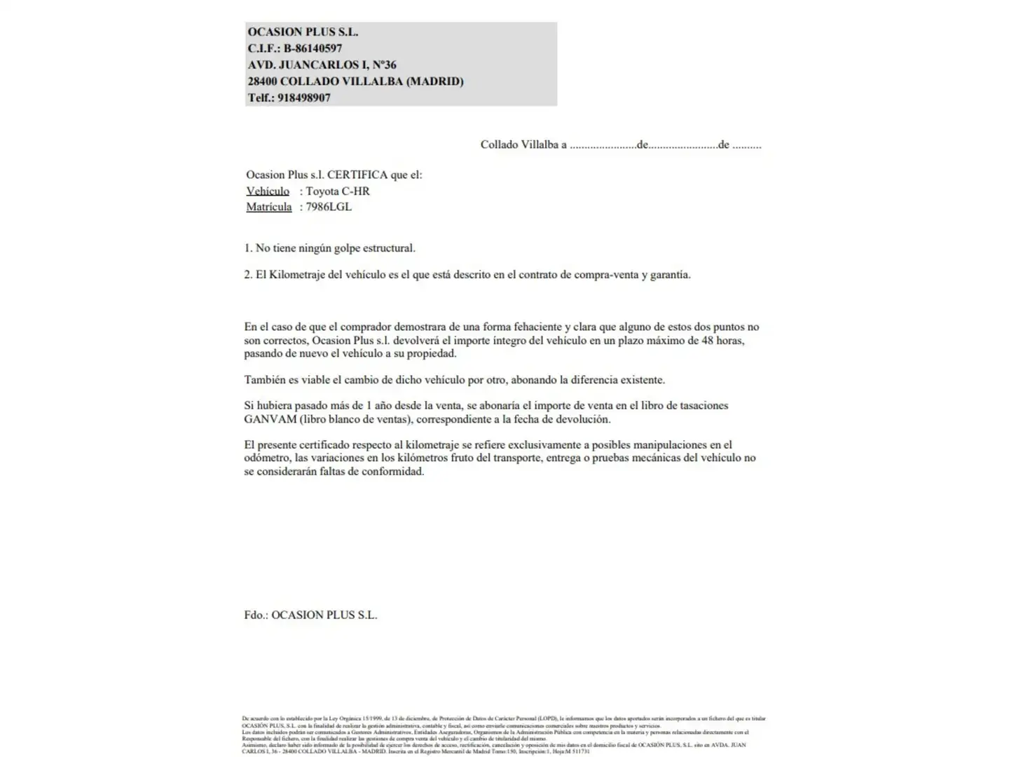 Certificado