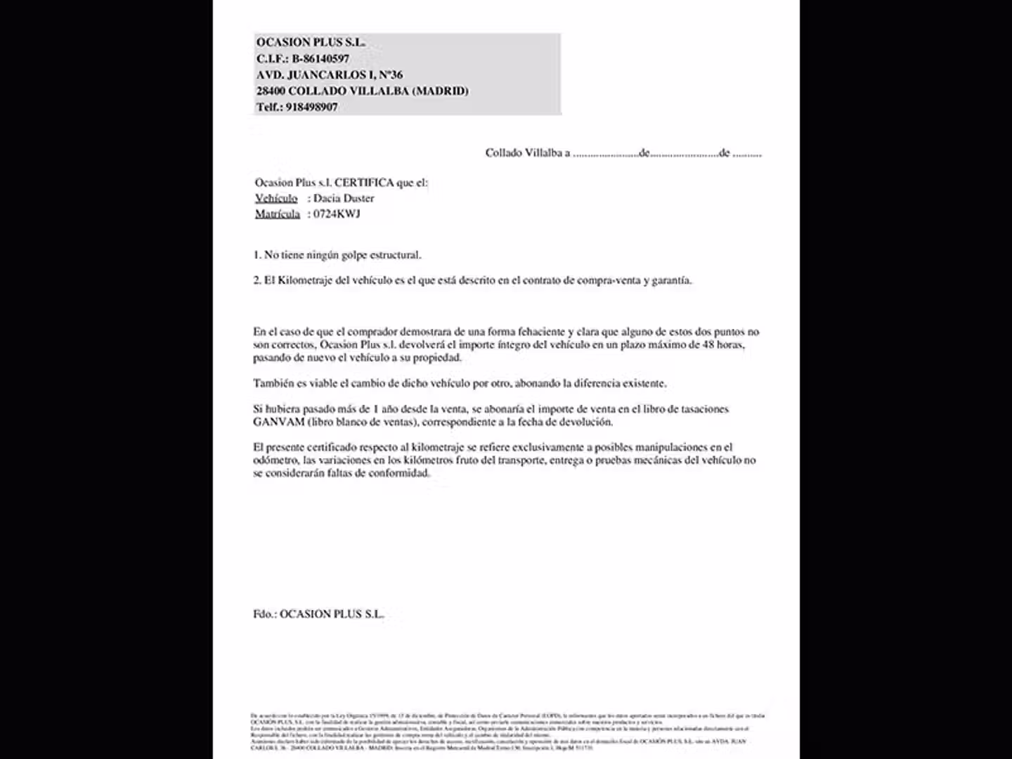 Certificado