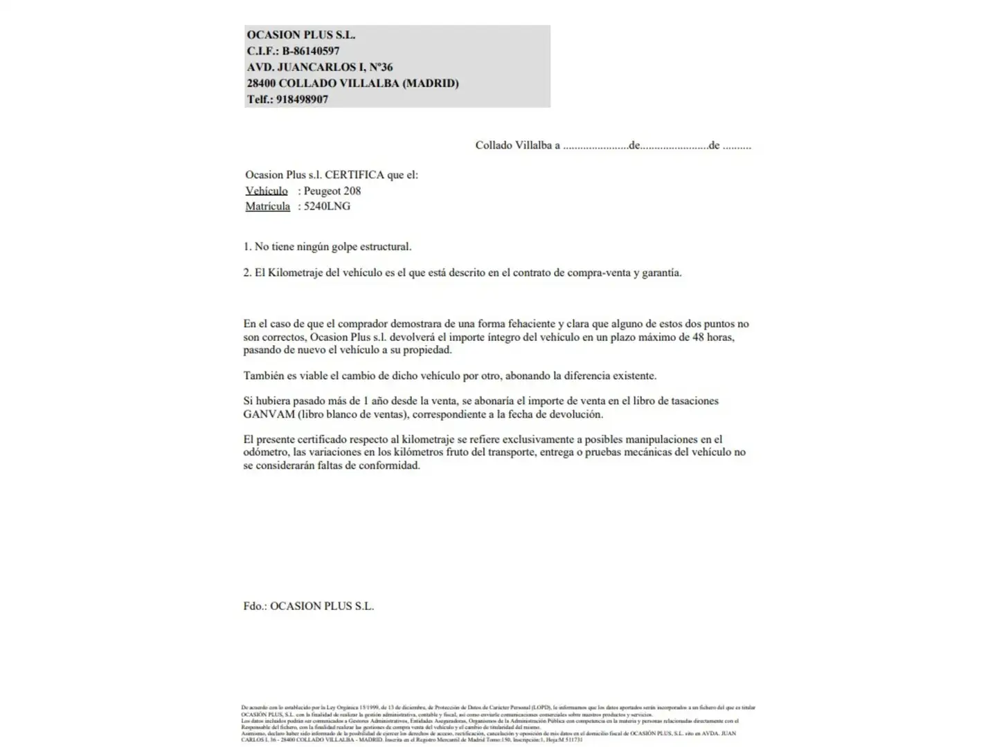Certificado