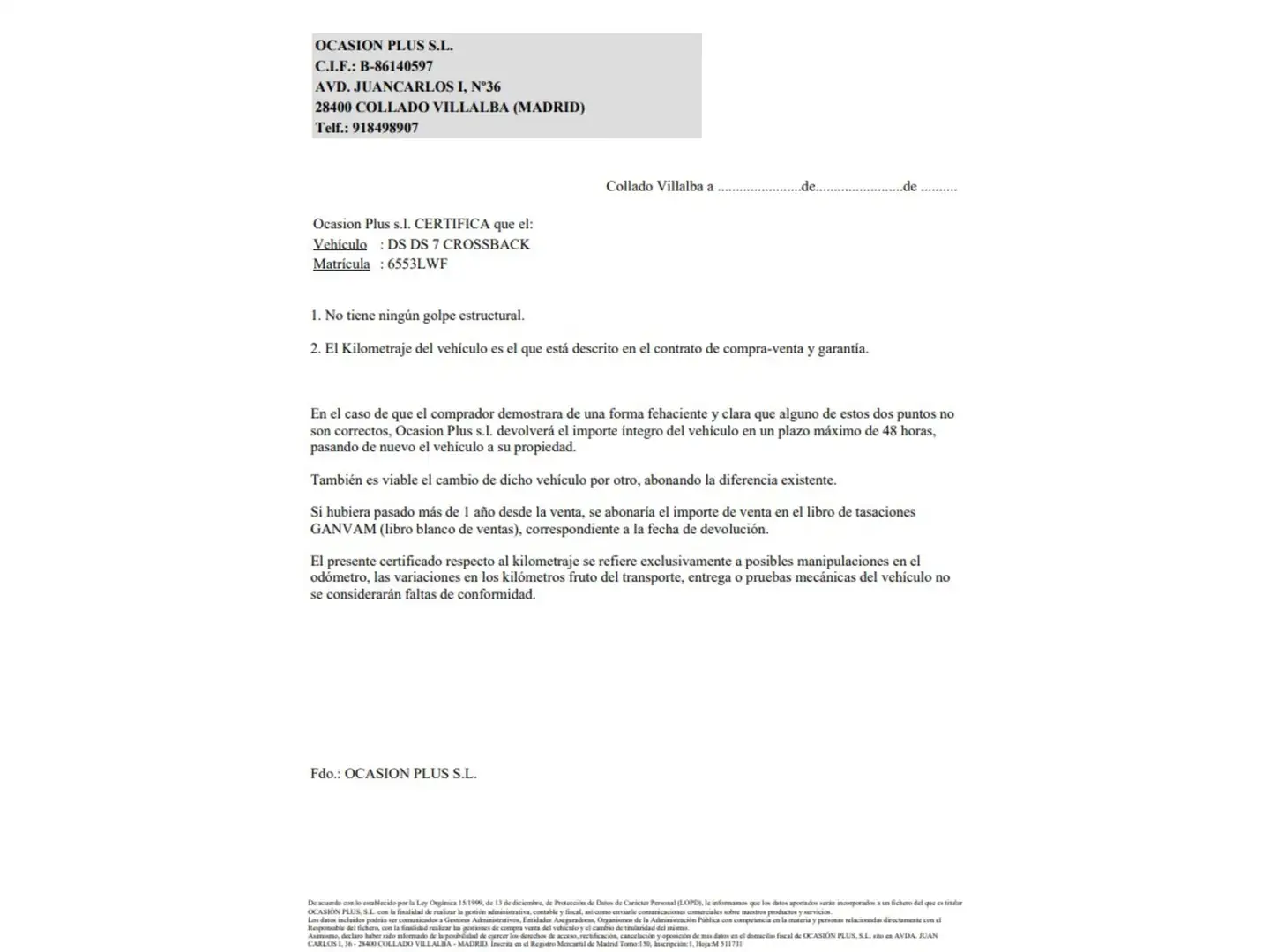 Certificado