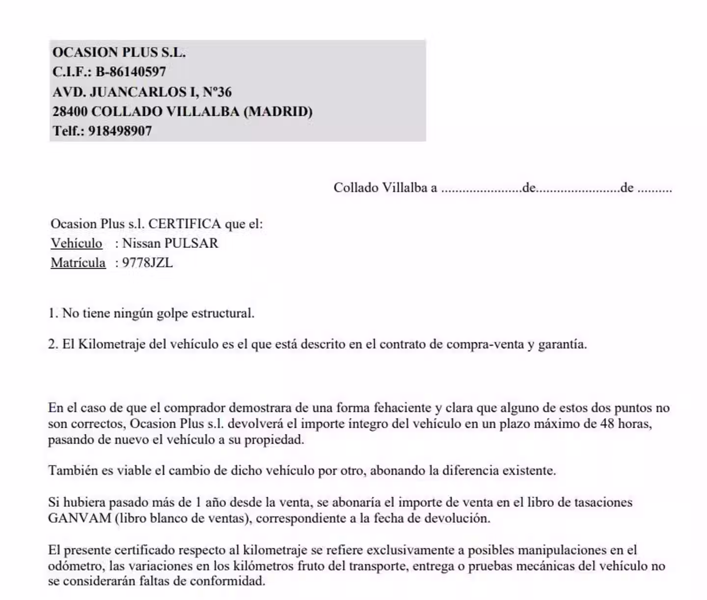Certificado