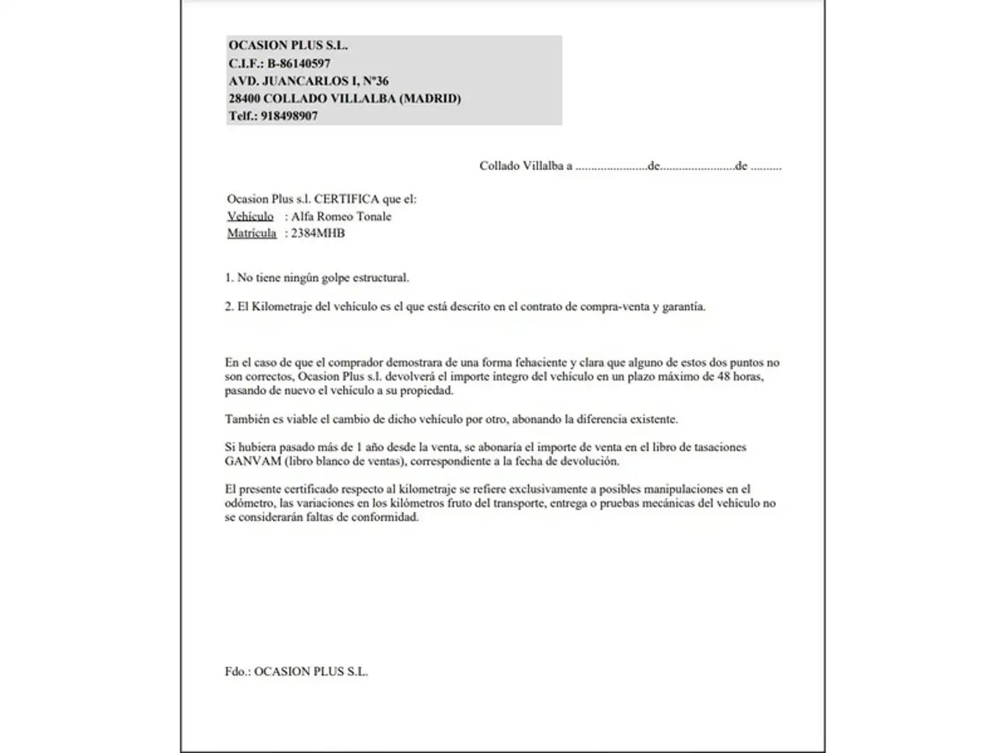 Certificado