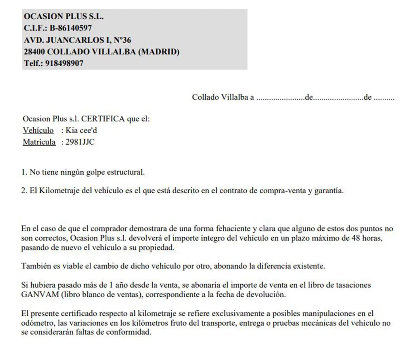 Certificado