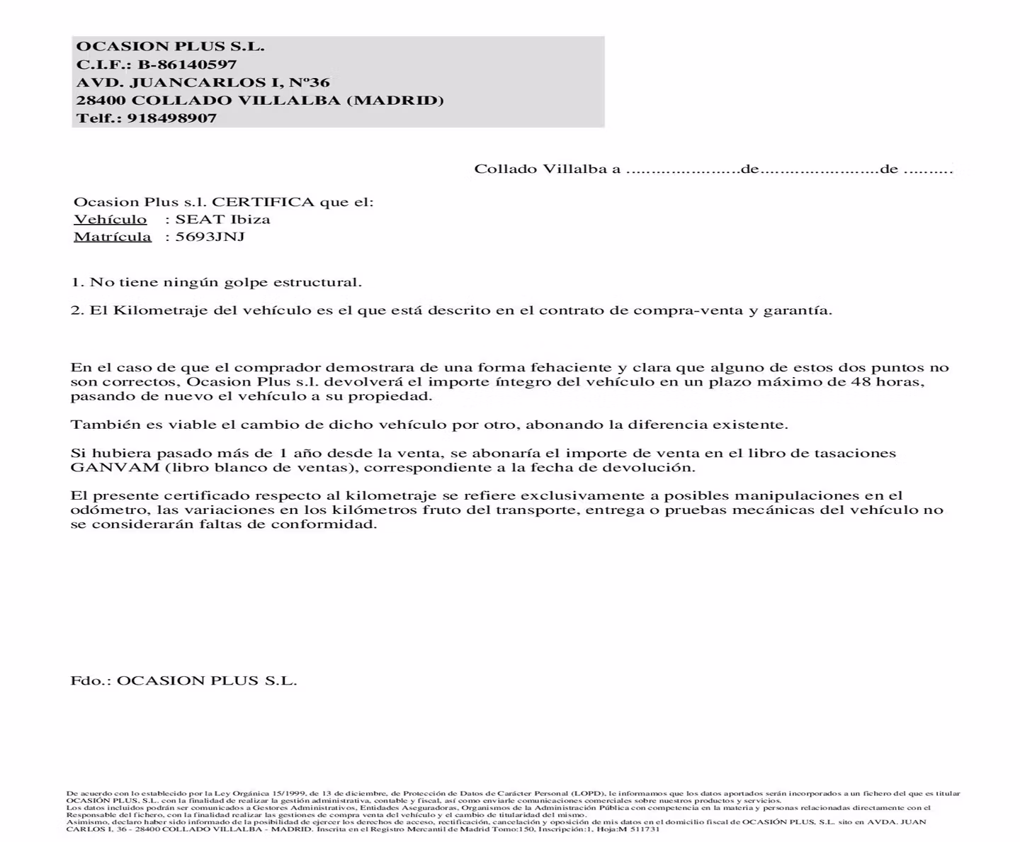 Certificado