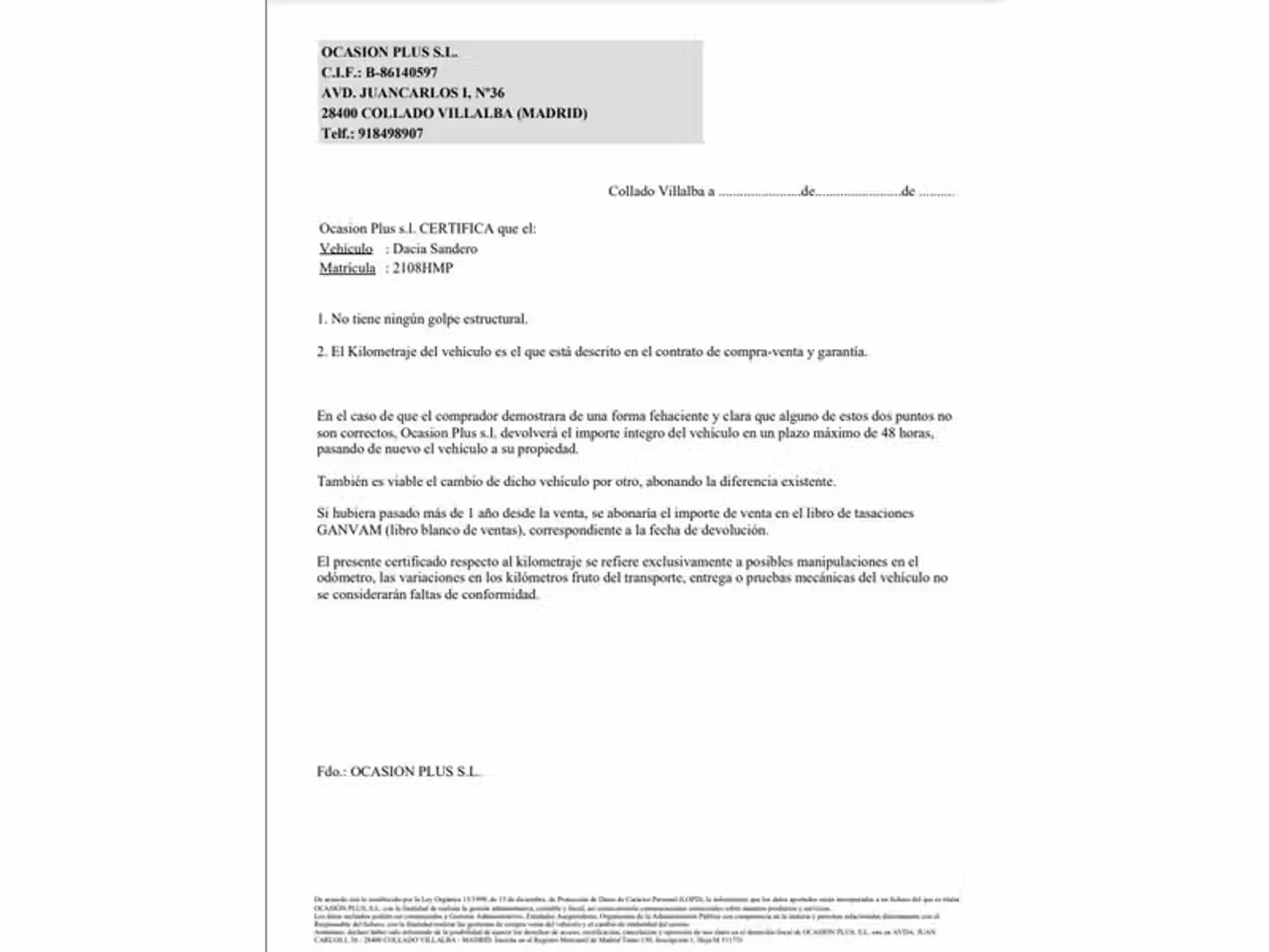 Certificado