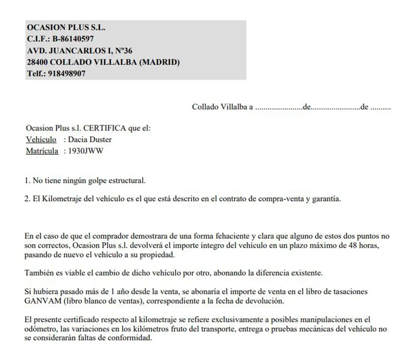Certificado