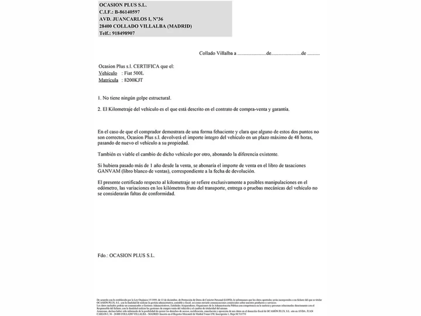 Certificado