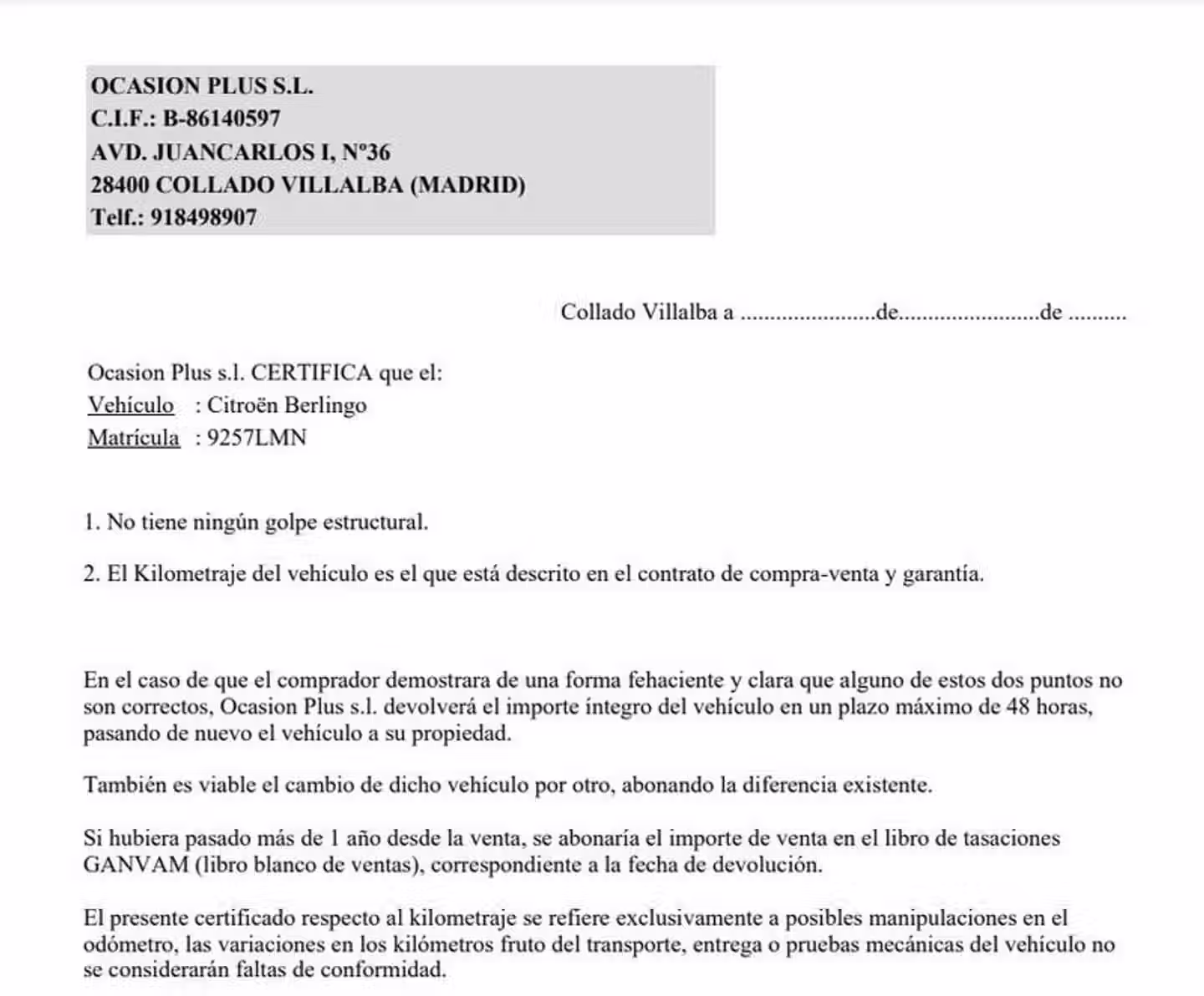 Certificado