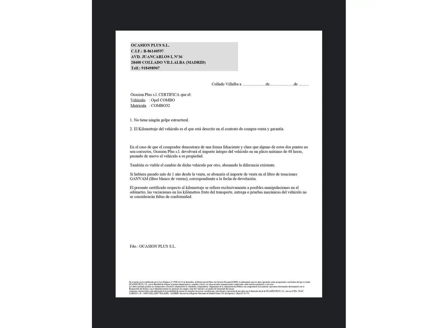 Certificado