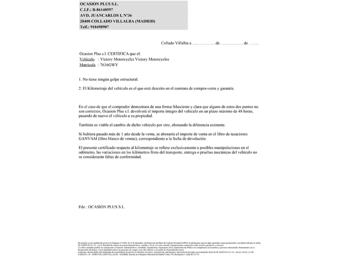Certificado