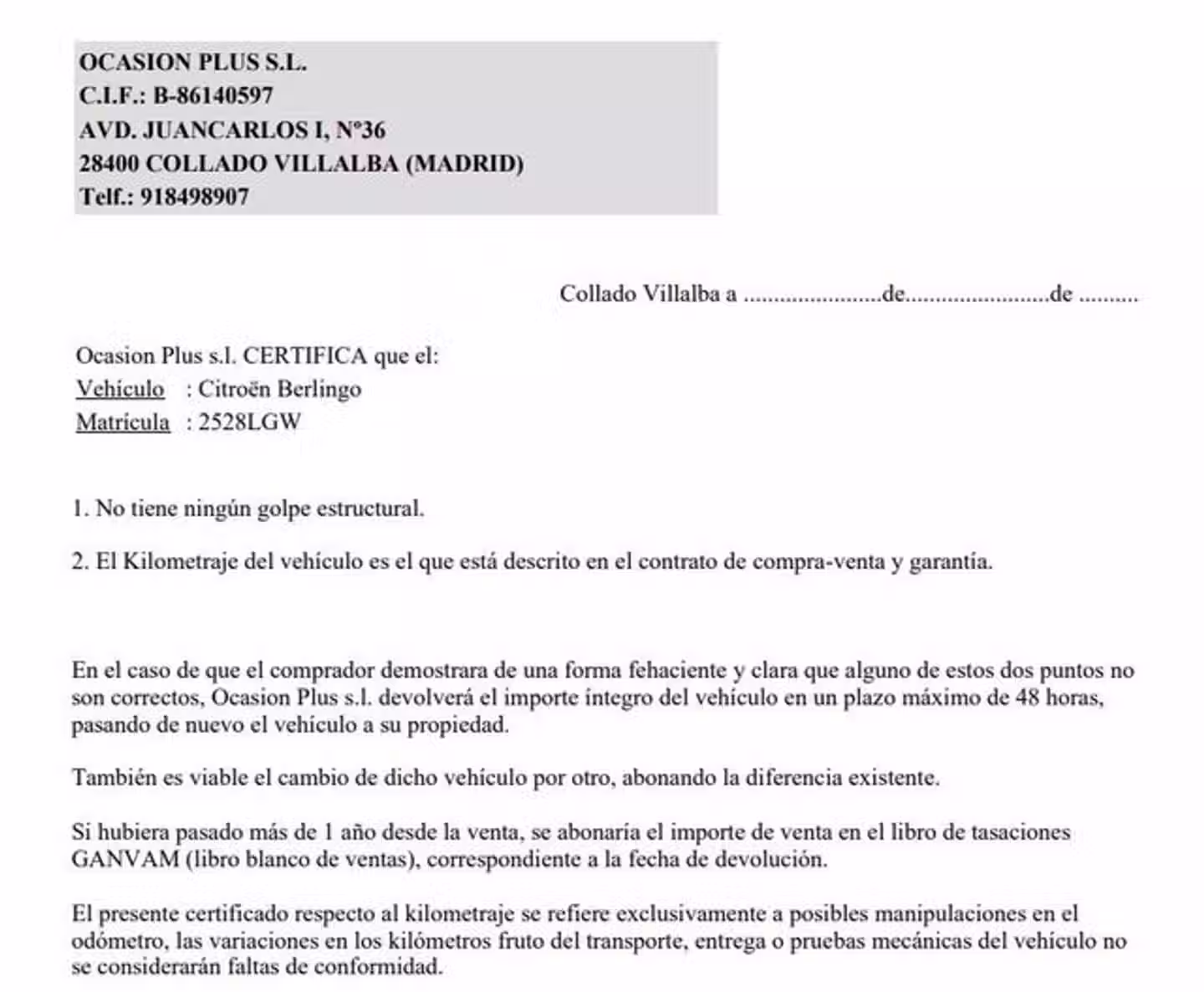 Certificado