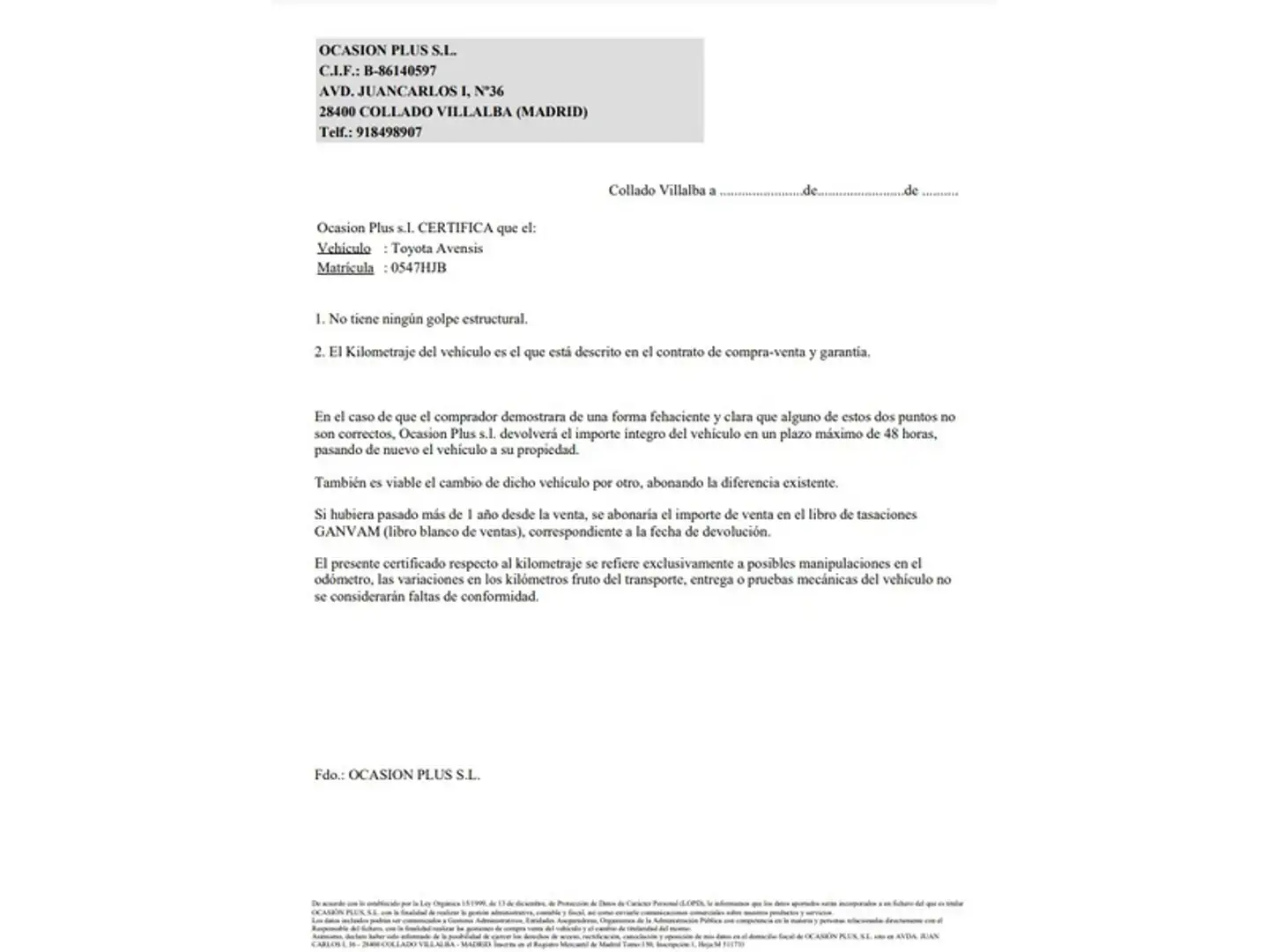 Certificado