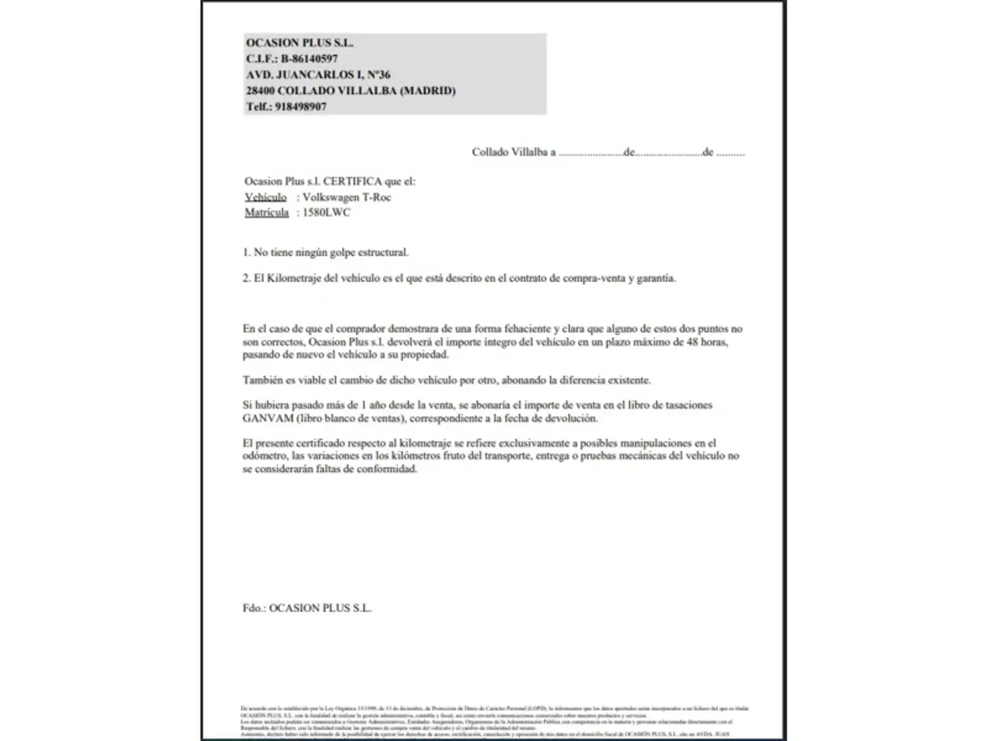 Certificado
