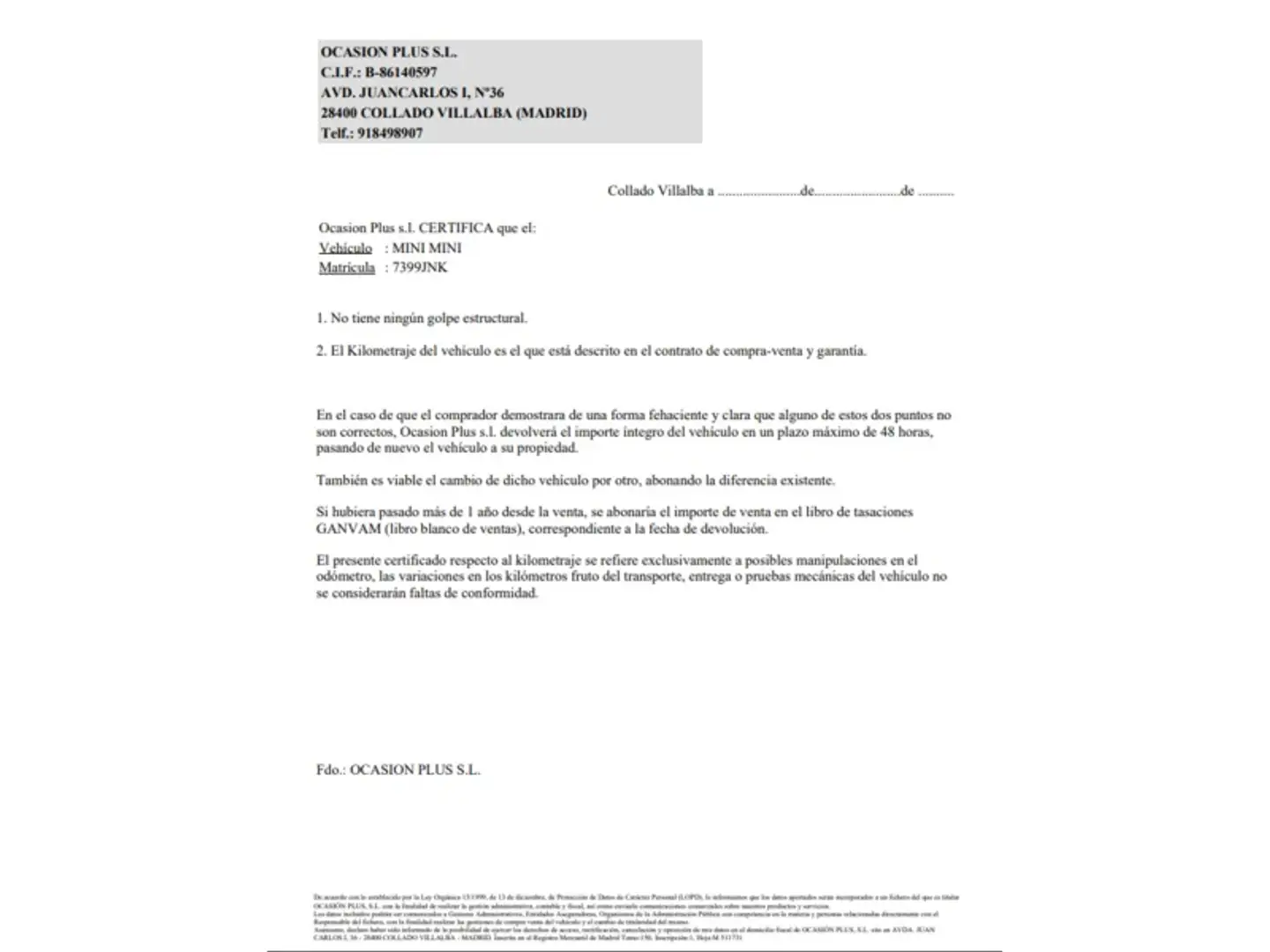 Certificado