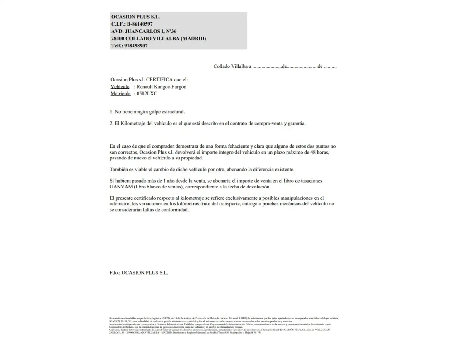 Certificado