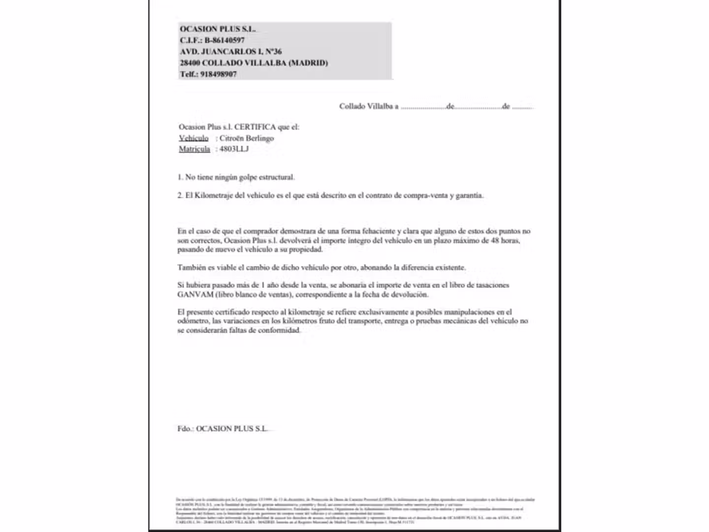 Certificado