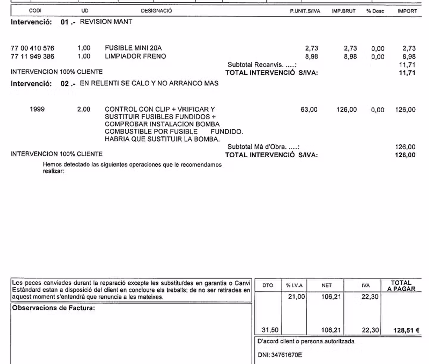Mantenimiento