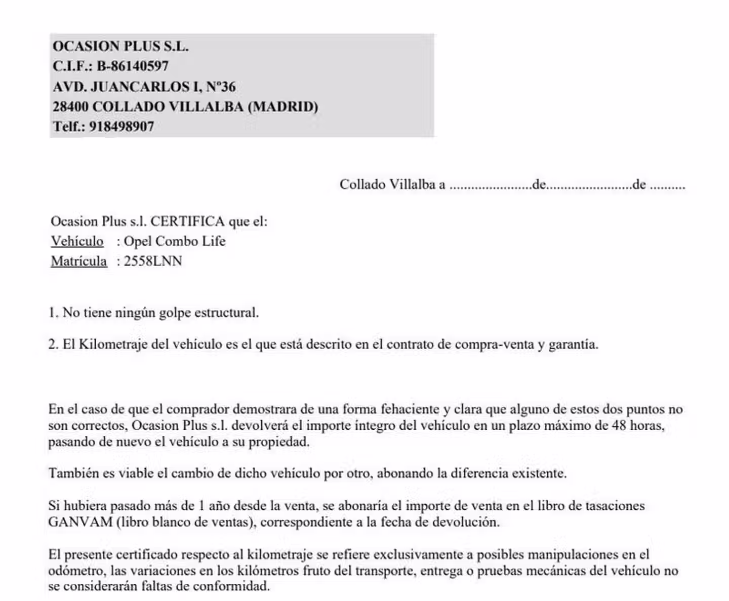 Certificado