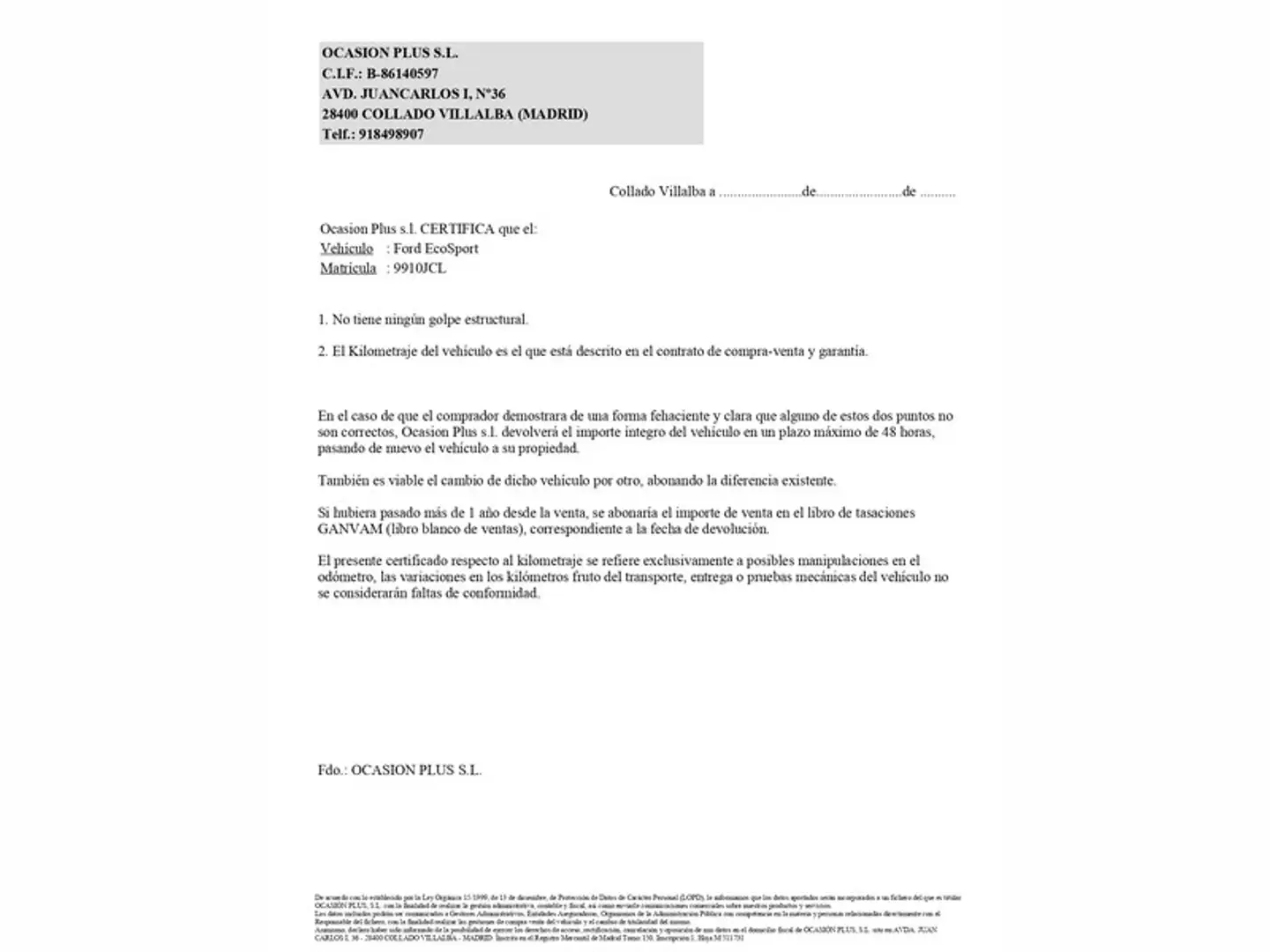 Certificado