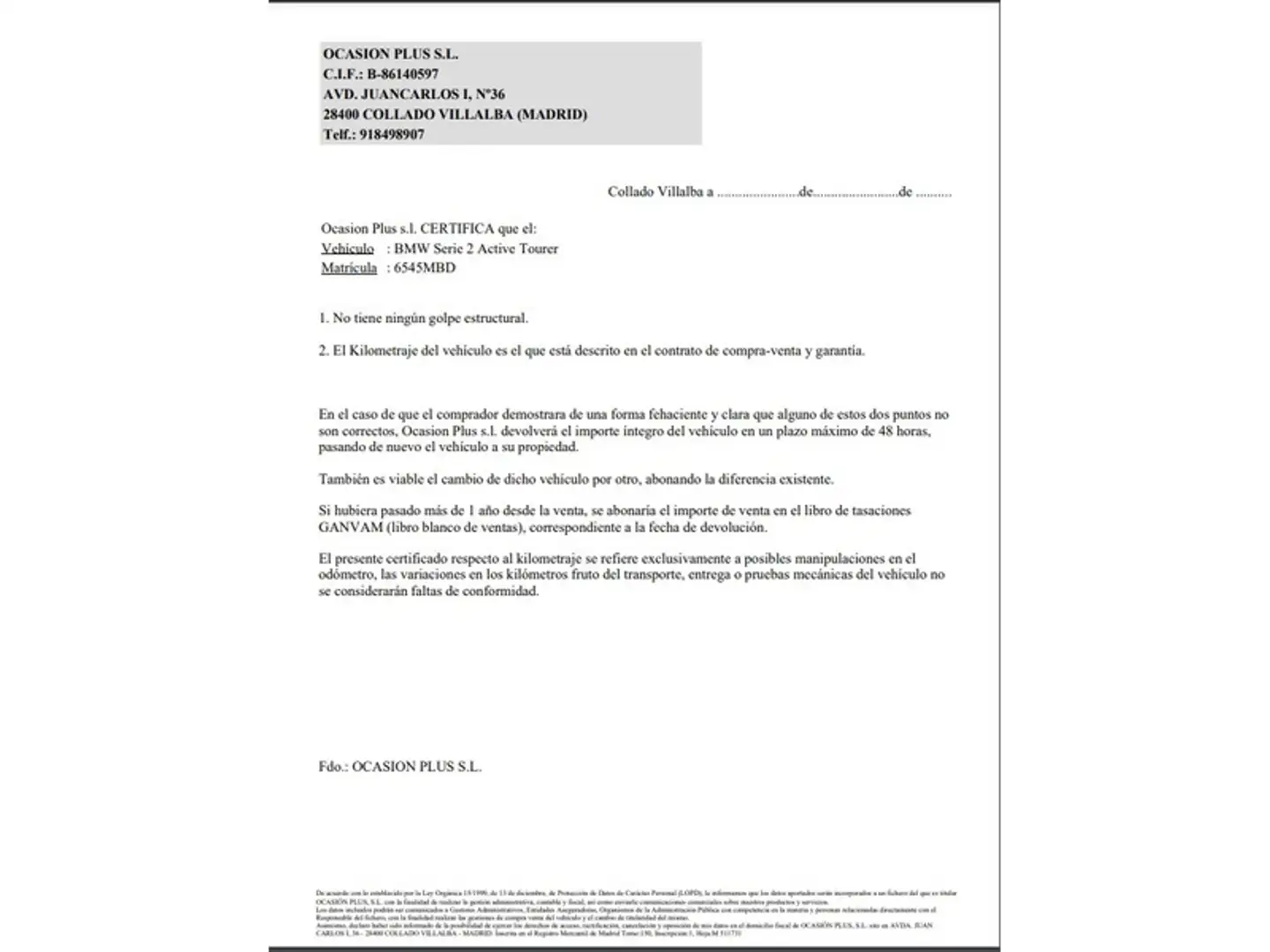 Certificado