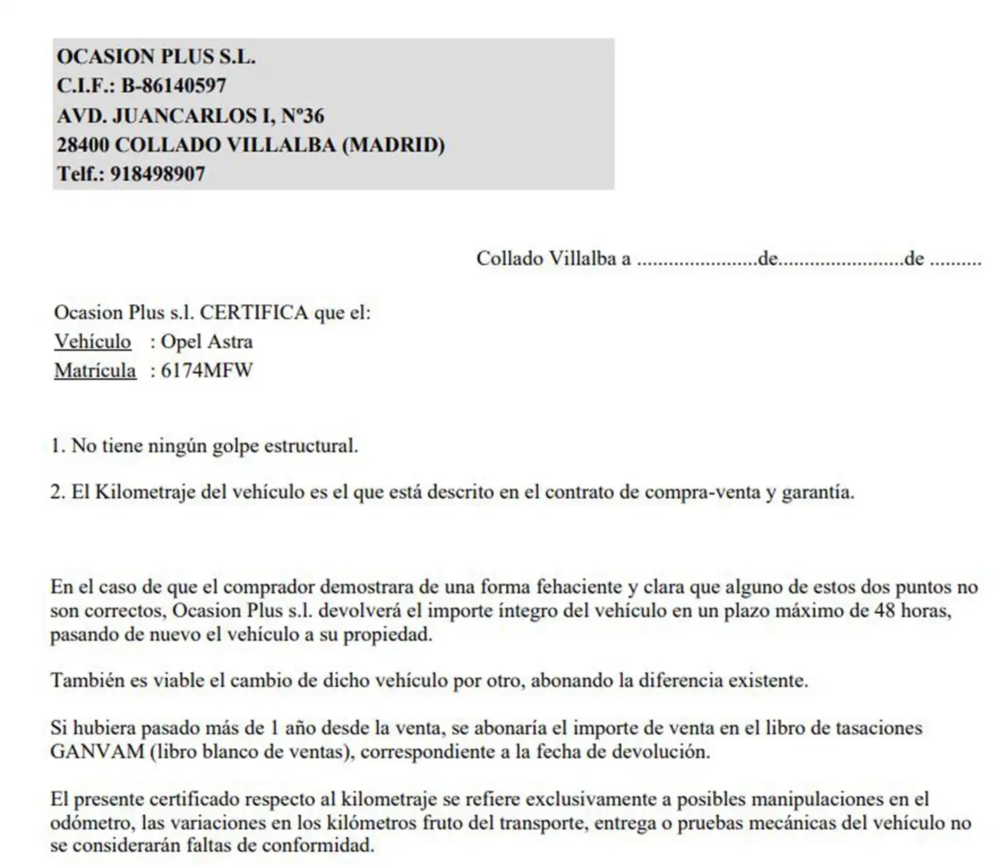 Certificado