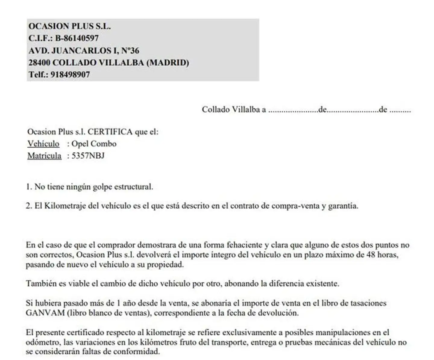 Certificado