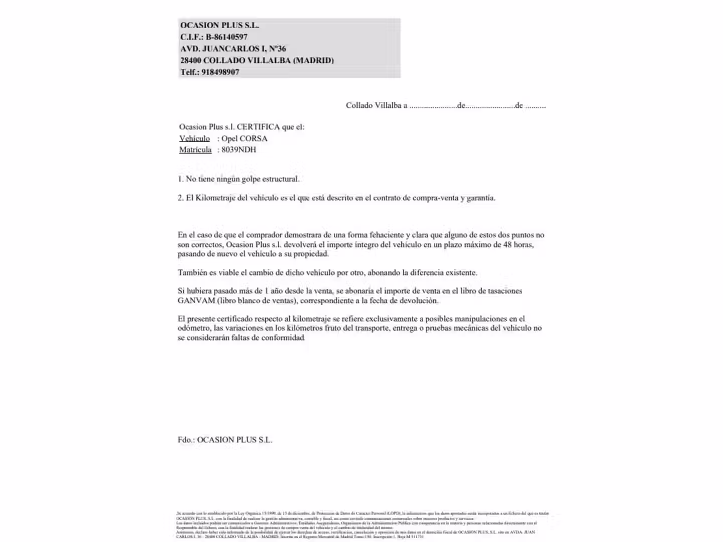 Certificado
