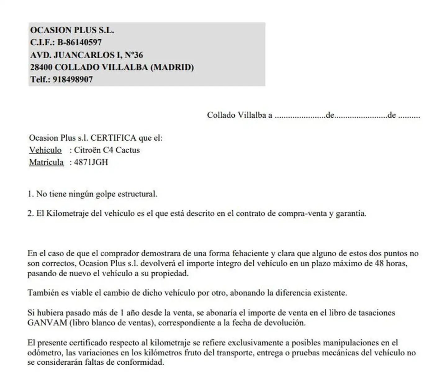Certificado