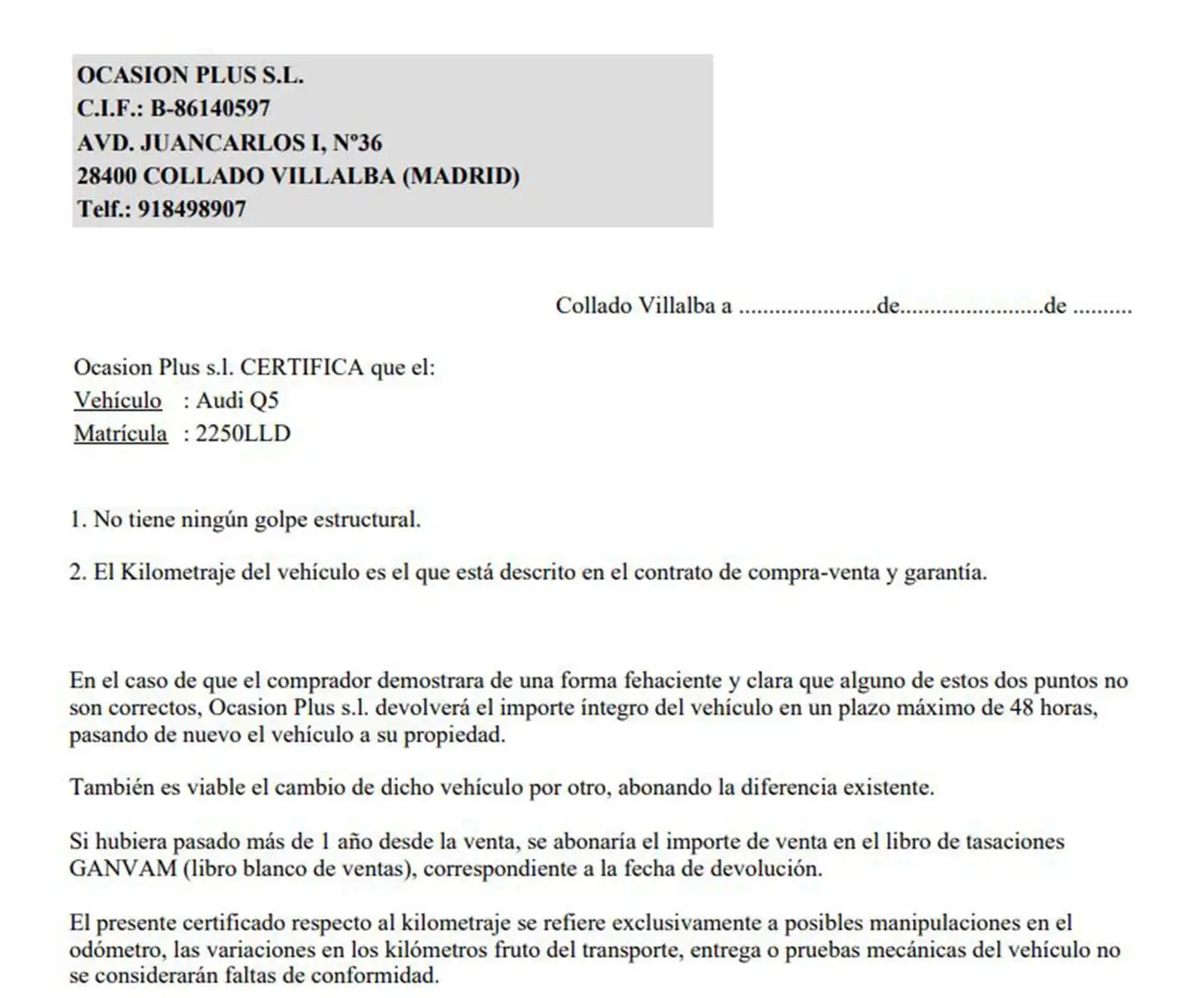 Certificado