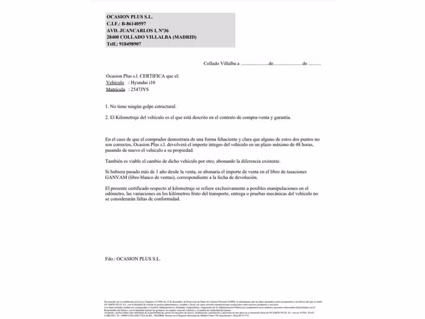 Certificado