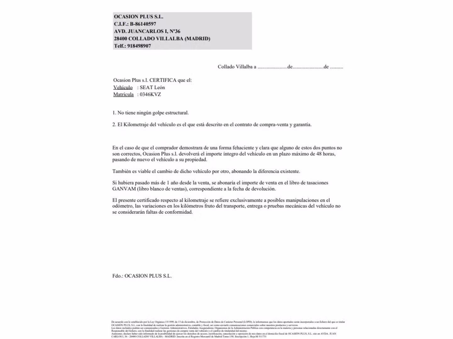 Certificado