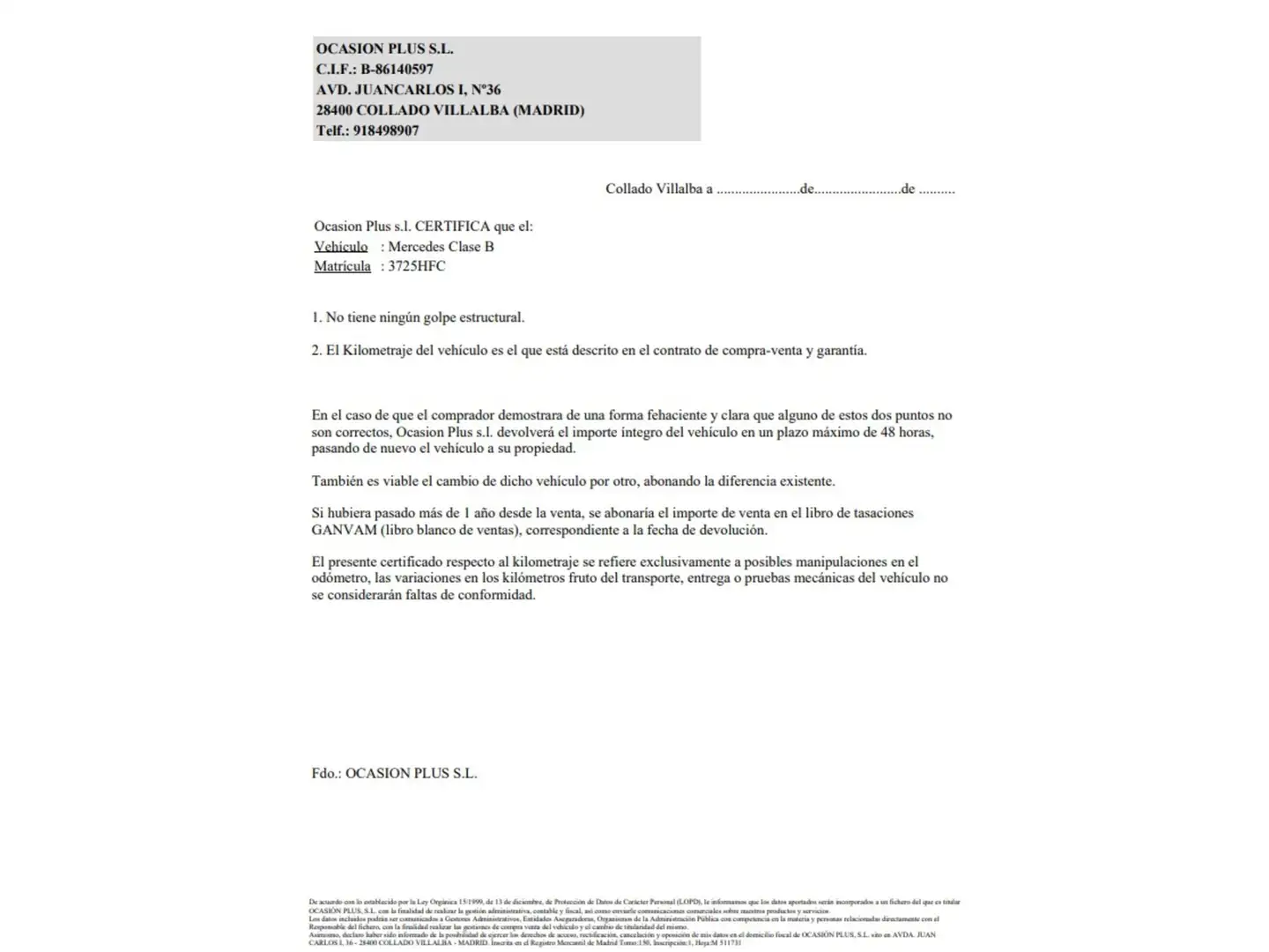 Certificado