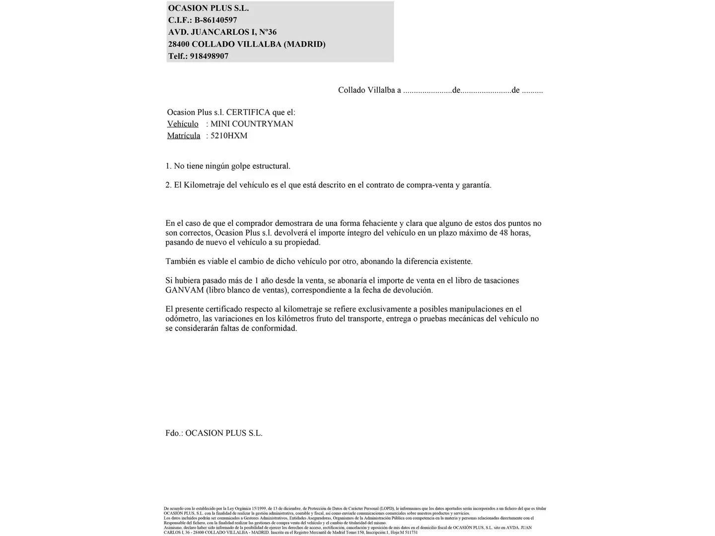 Certificado