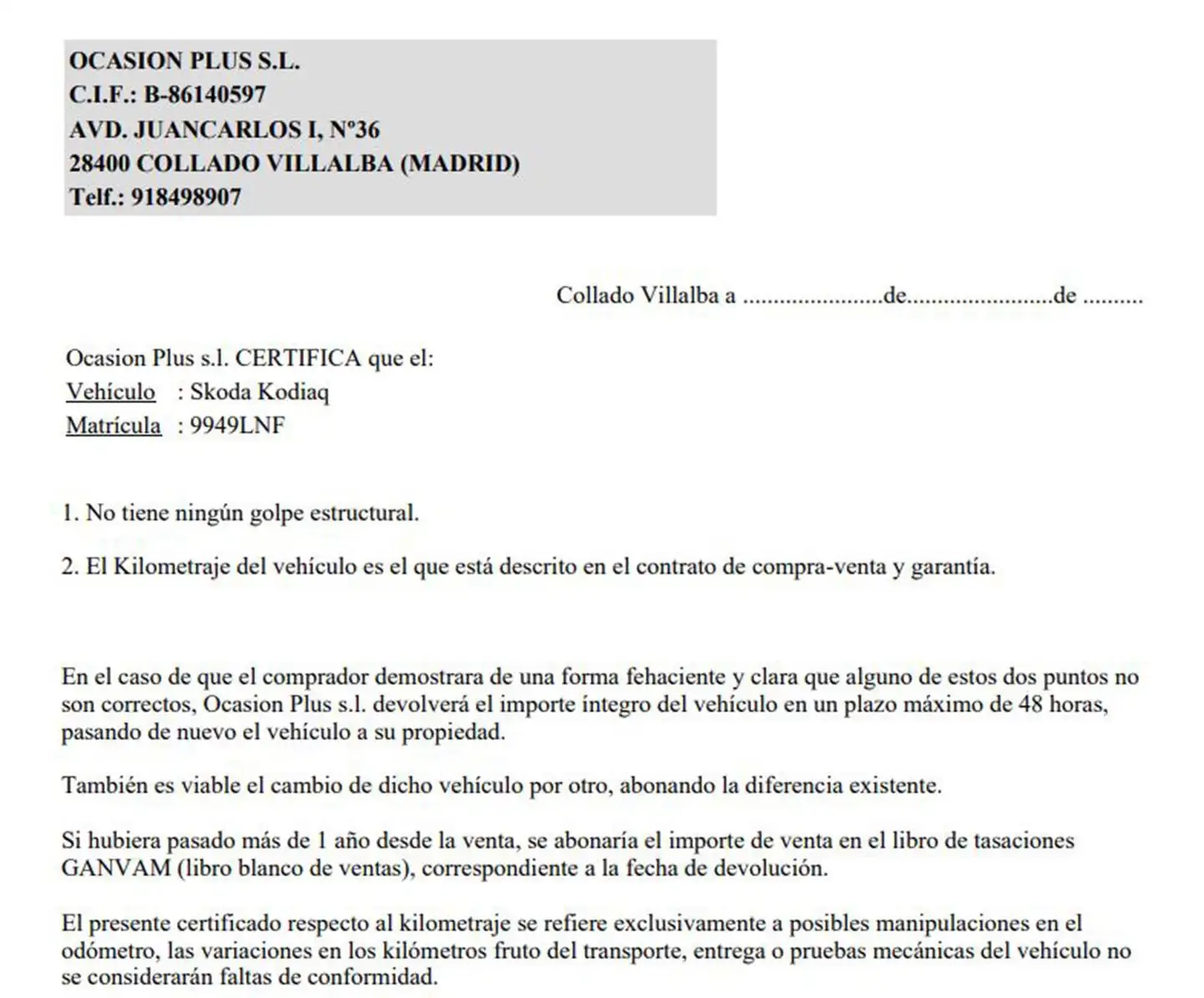 Certificado