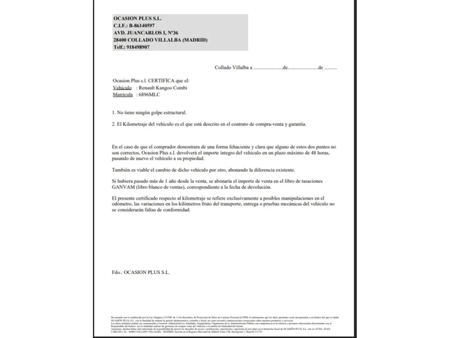 Certificado
